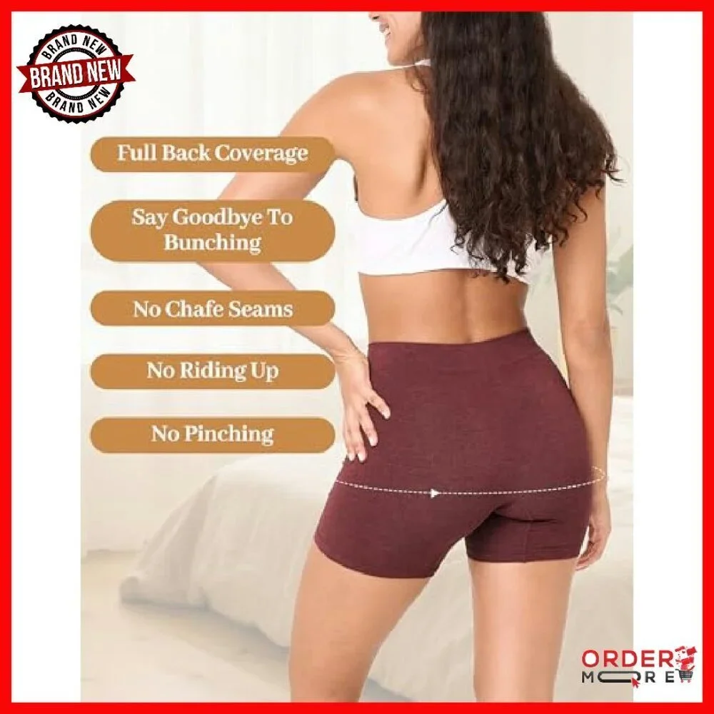 Seamless Boyshort Panties 5-Pack - Tag-Free Soft Stretchy Bamboo